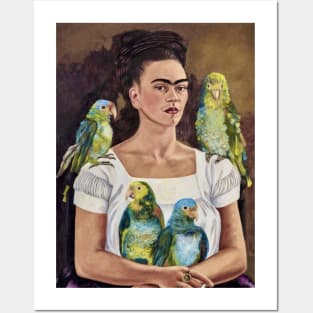 Me and My Parrots by Frida Kahlo Posters and Art